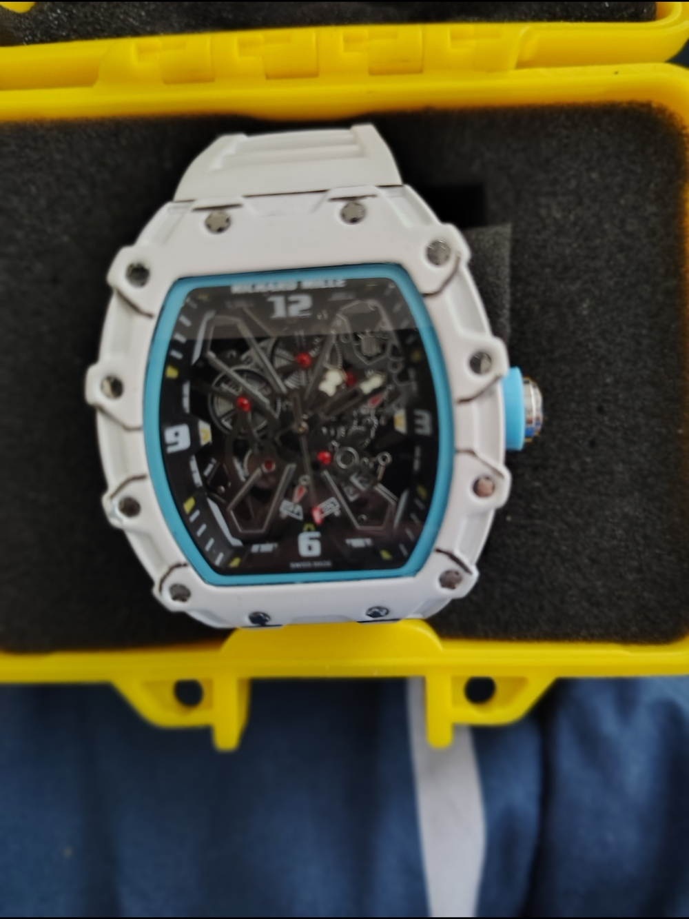 Richard Mille Richard Mille Men's Ghost All White With Baby Blue - Picture 6 of 8